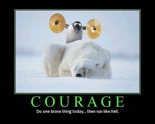 Have the courage to do the thing that you want to do today.