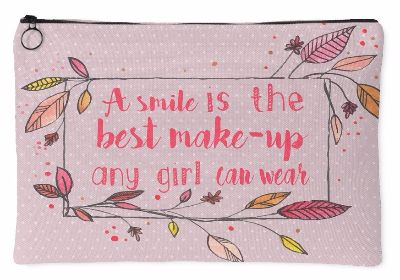 A Smile is the Best Makeup a Girl Can Wear Pouch