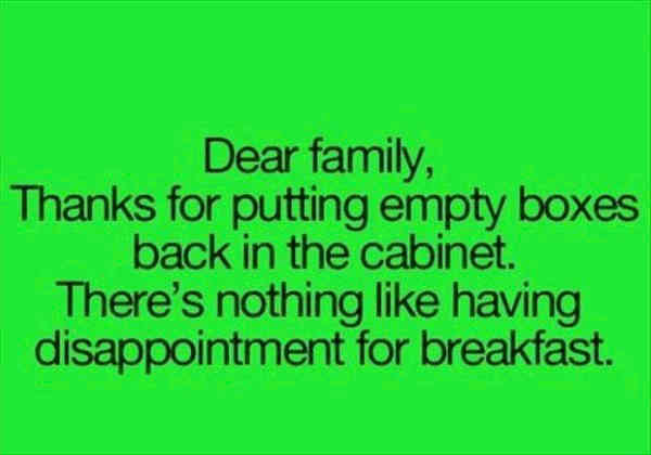 Late for breakfast family quotes. 