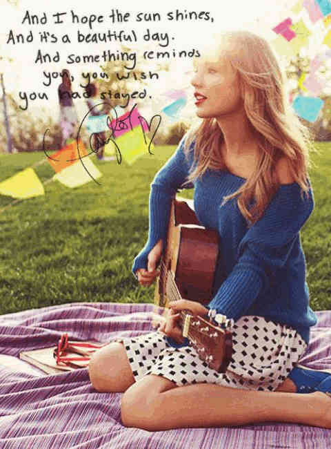 A Taylor Swift i miss you quotes.