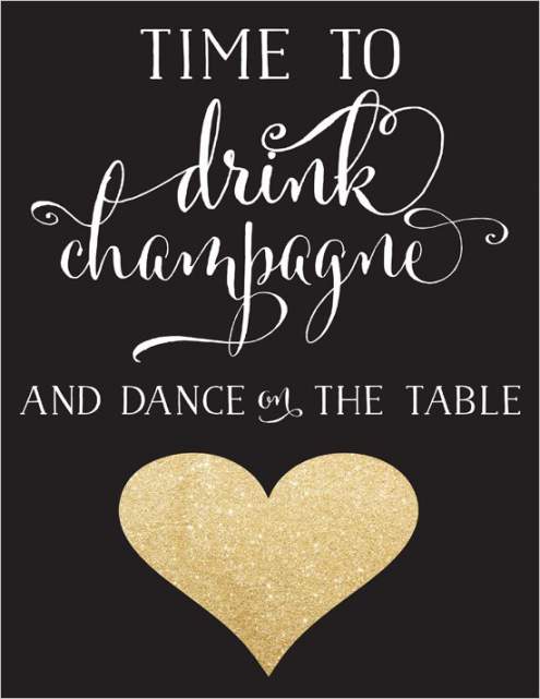 Time to drink champagne an dance on the table.