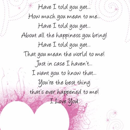 Love You Poems For Husband