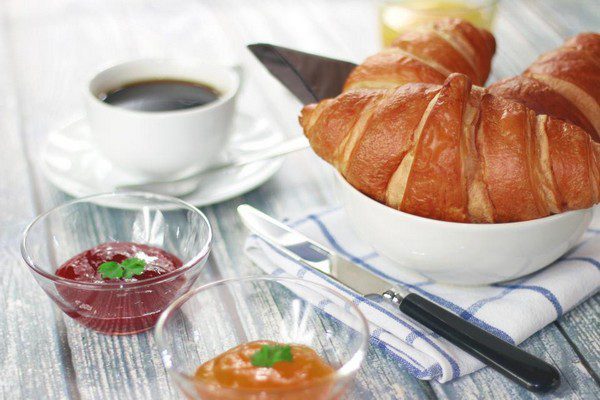 good morning photos croissants jam