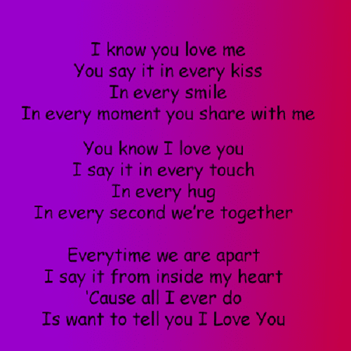 Me love you will poems ever Short Love
