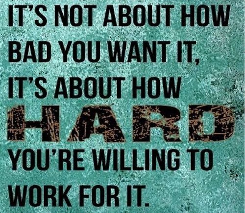 It's not about how bad you want it