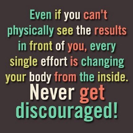 never get discouraged
