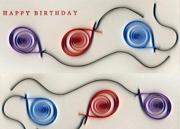 balloons out of colored bondpaper