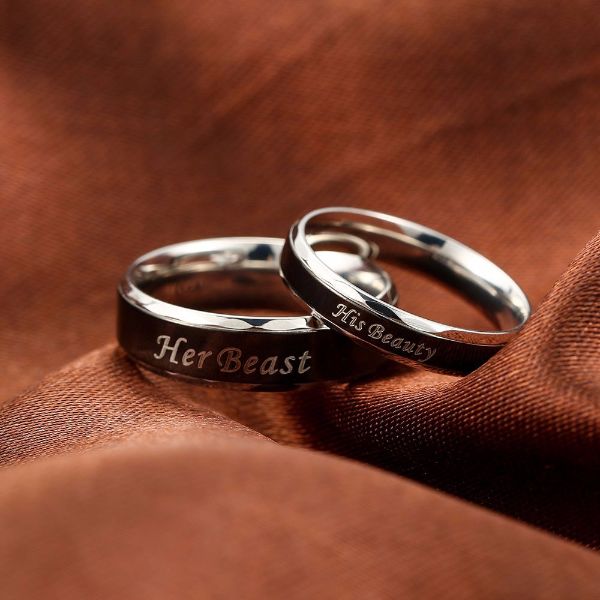 'Her Beast' and'His Beauty' Couple Ring