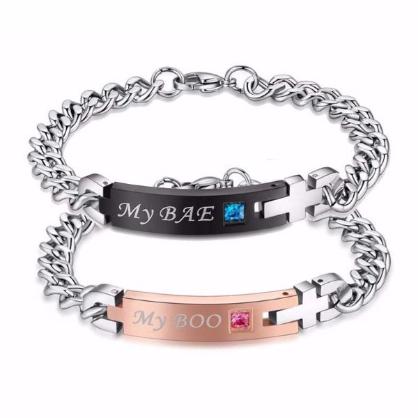 'My Bae' and'My Boo' Couple Bracelet