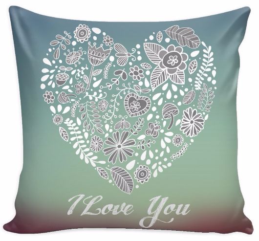 'I Love You' Love Quotes for Him Purple Pillow Cover