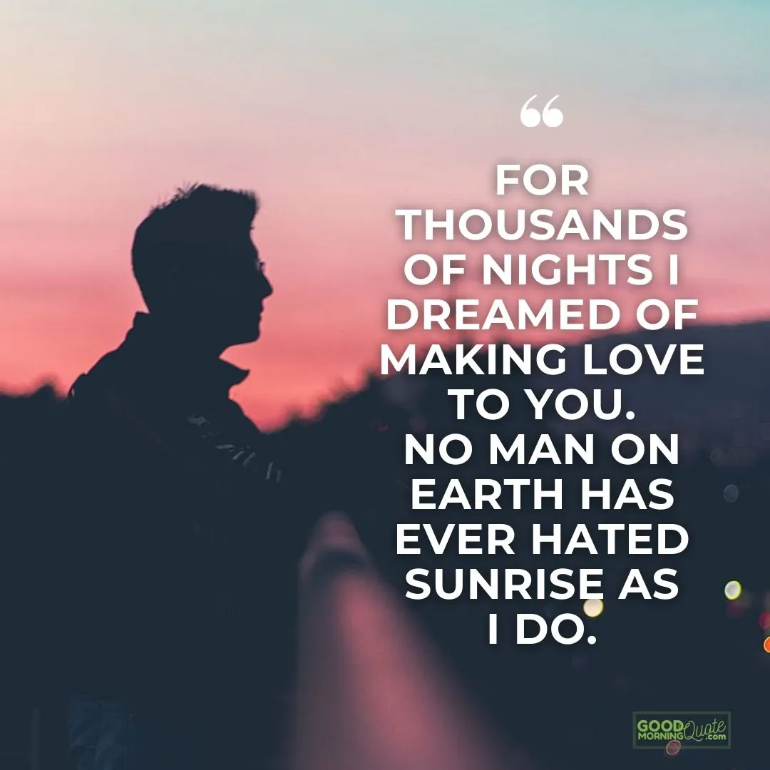 for thousands of night unique love quote with silhouette of man on the background