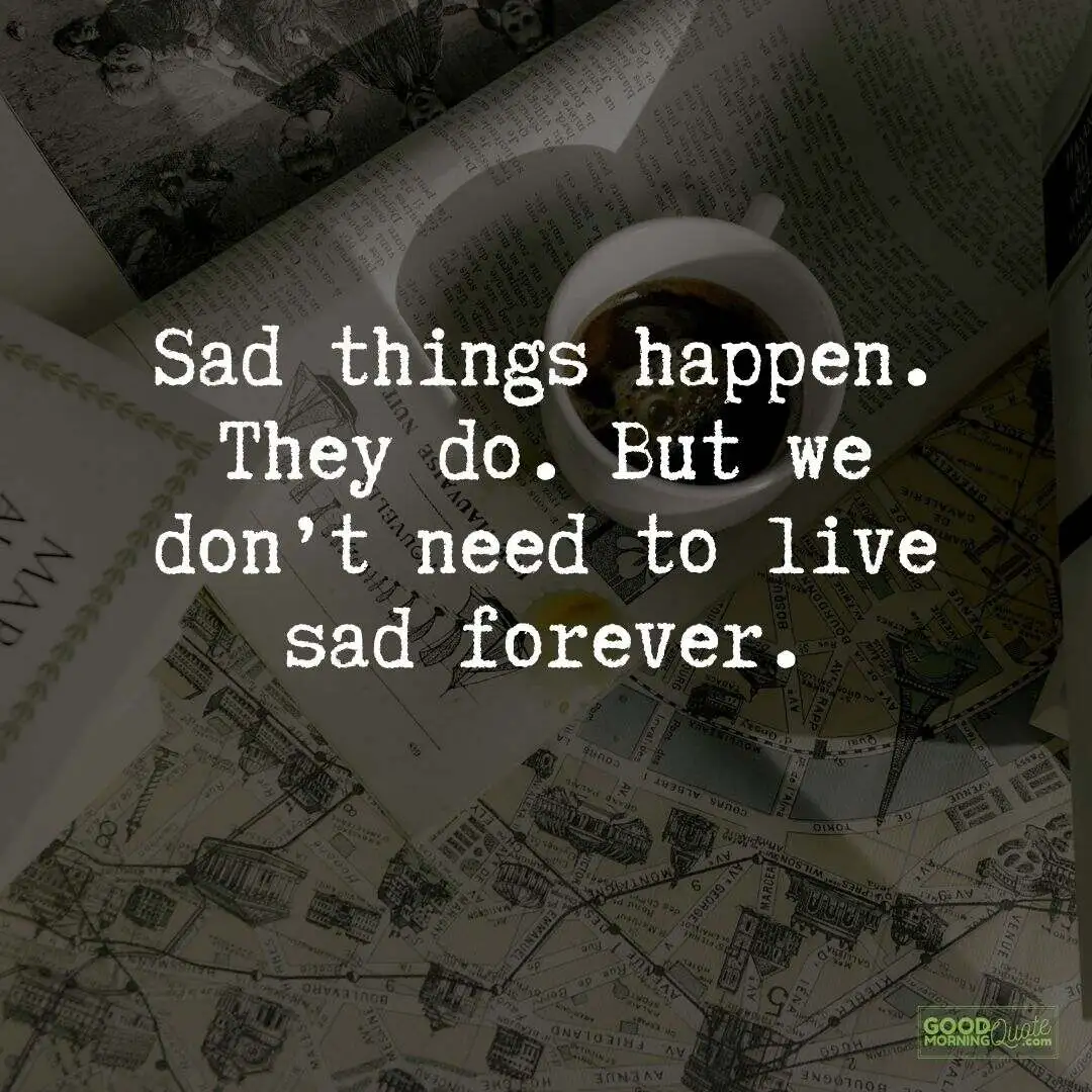sad things happen with magazine and cup of coffee background