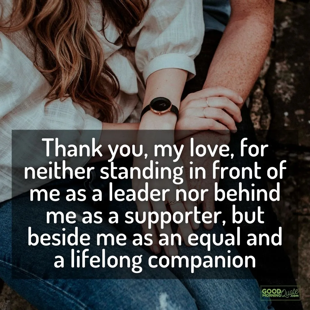 thank you husband love quote with couple holding each other