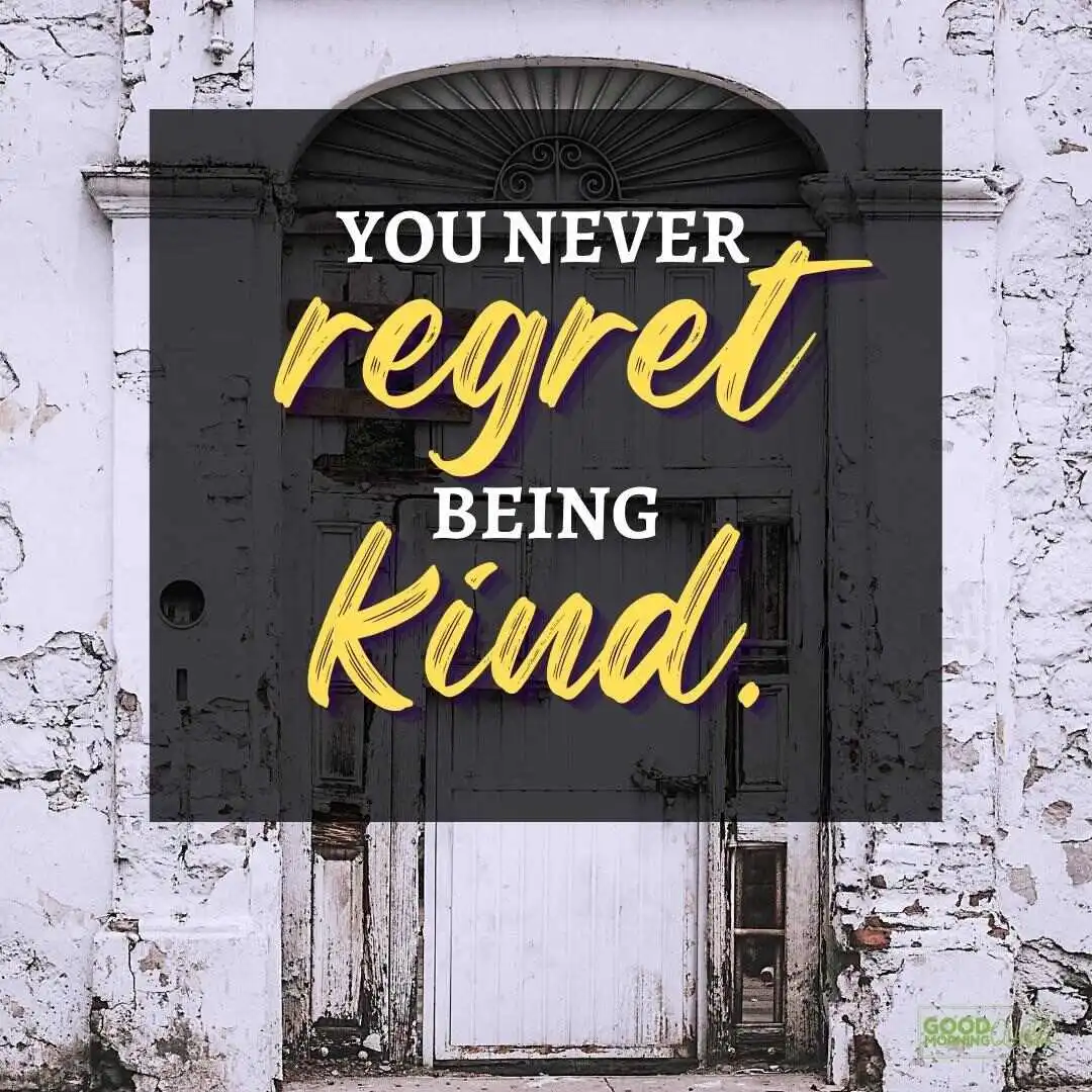 you never regret happy positive quote with white house and door background