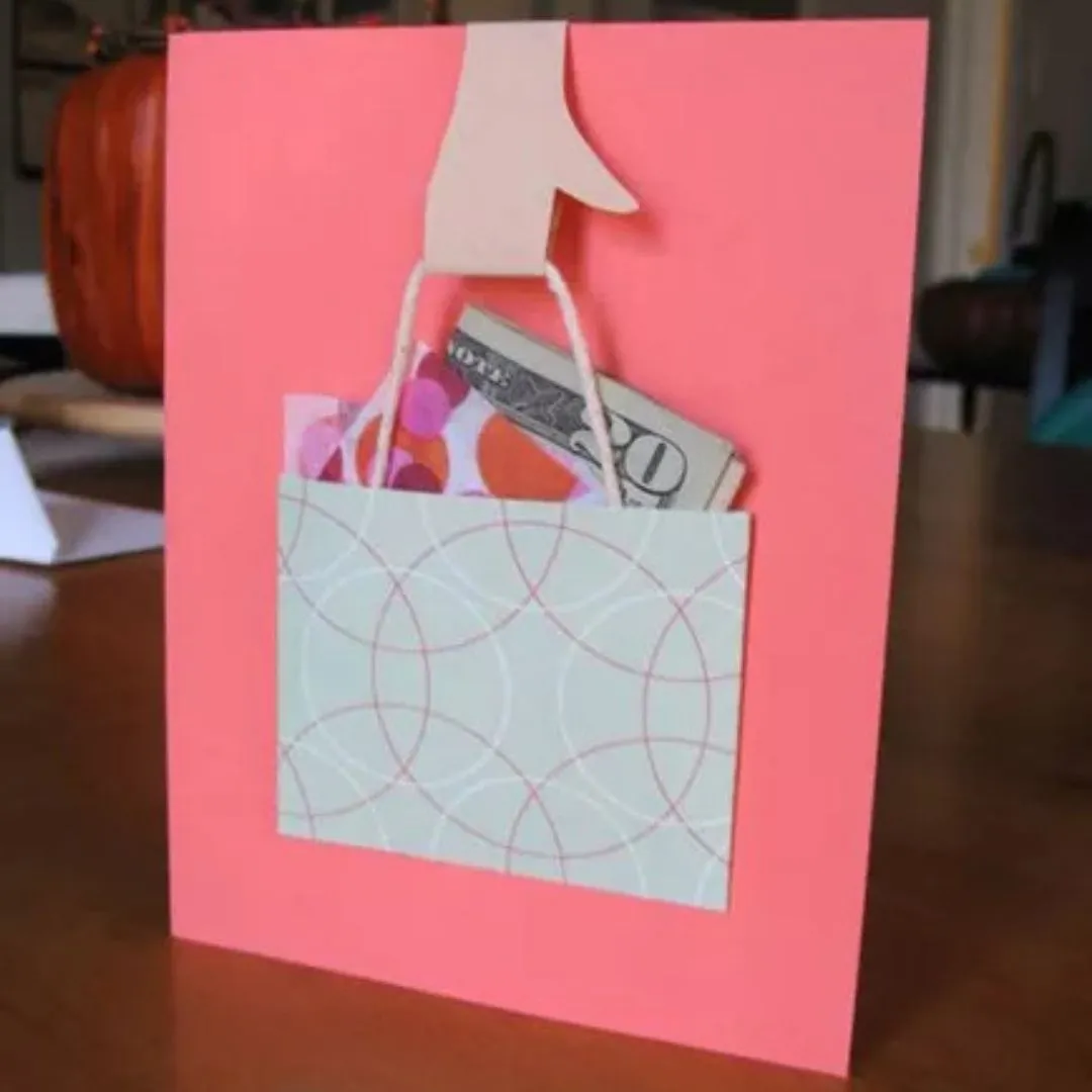 basket bag with money pocket homemade birthday card ideas