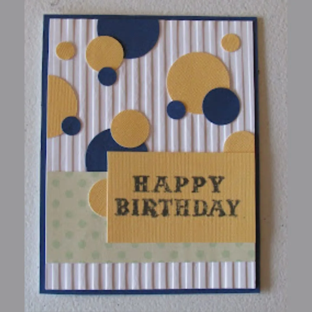 circles homemade birthday card ideas