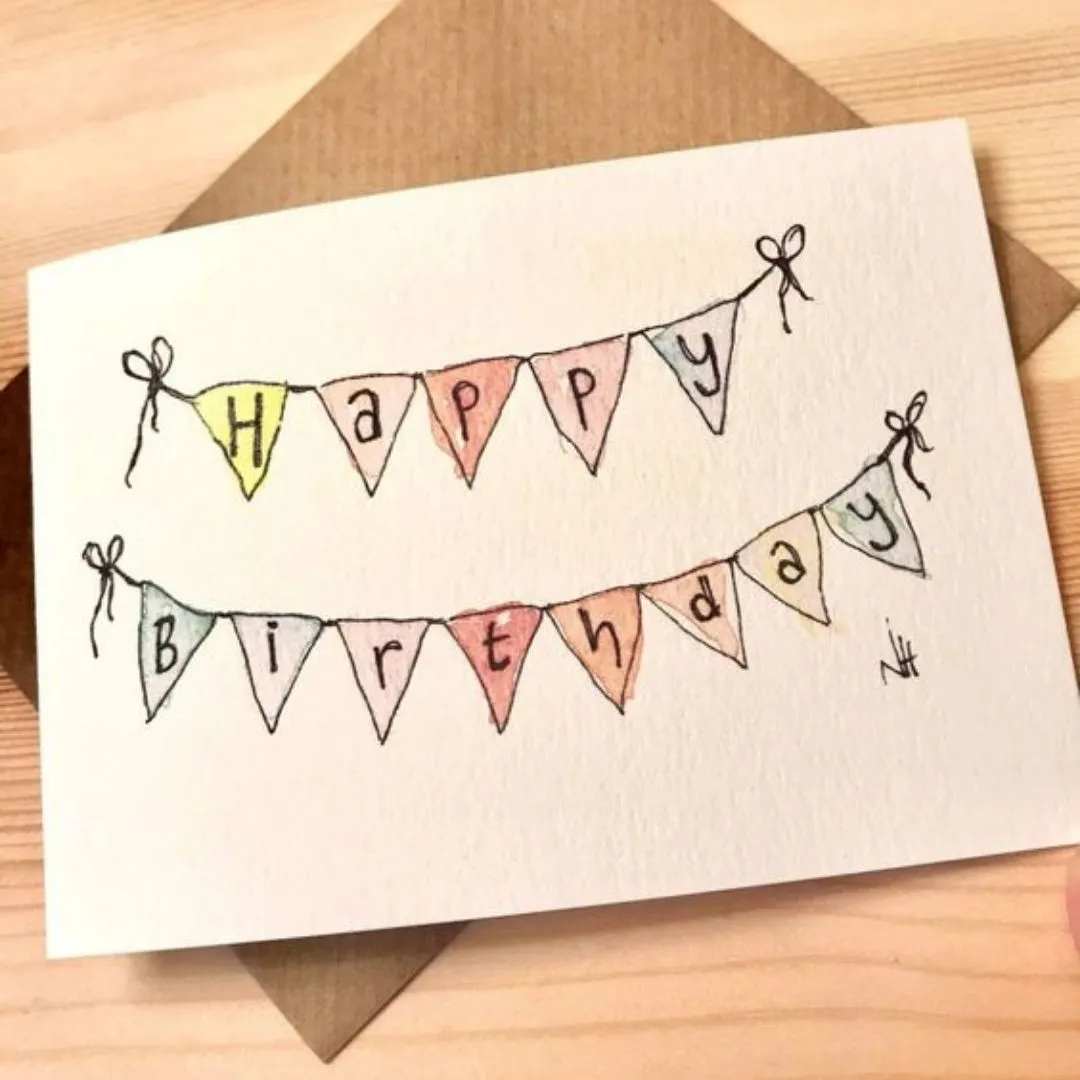 colorful banderitas homemade birthday card ideas
