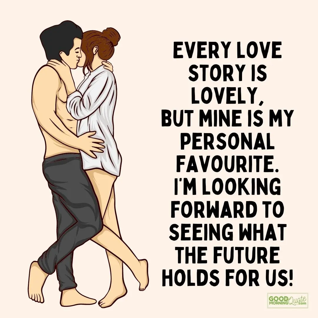 every love story is lovely cute boyfriend quote with minimal couple graphics