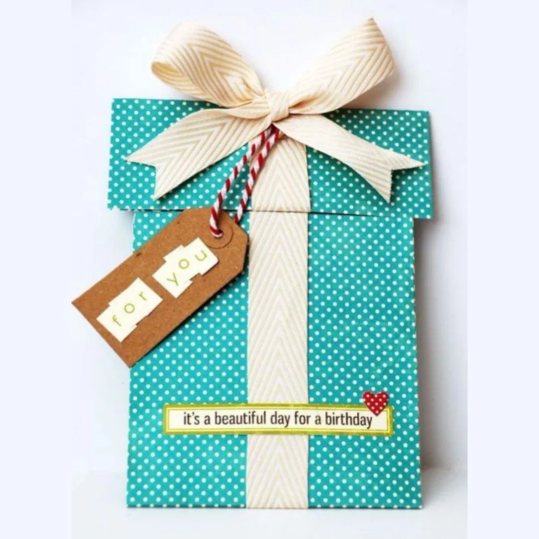 gift box homemade birthday card ideas