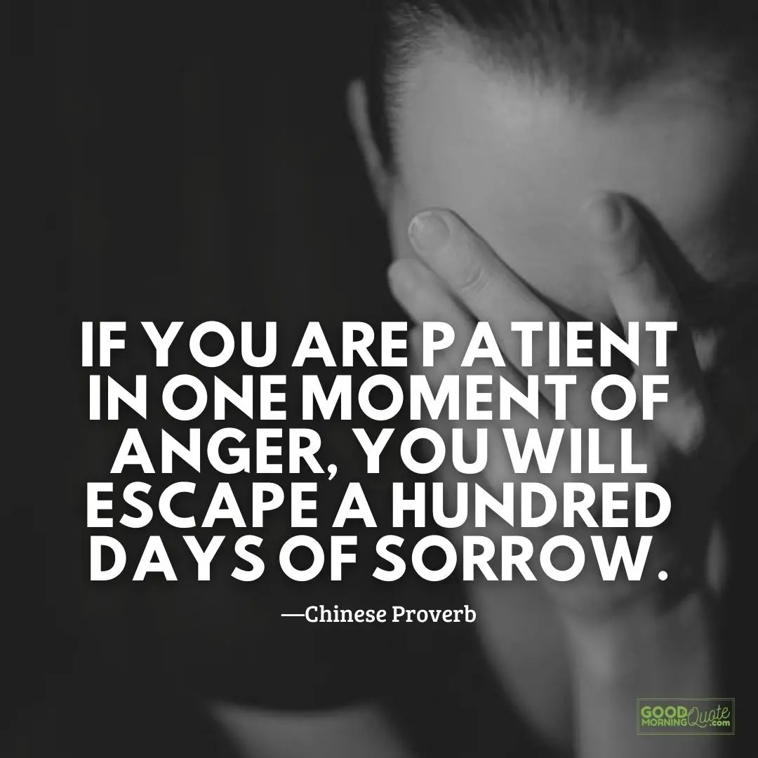 if you are patient in one moment of anger quote