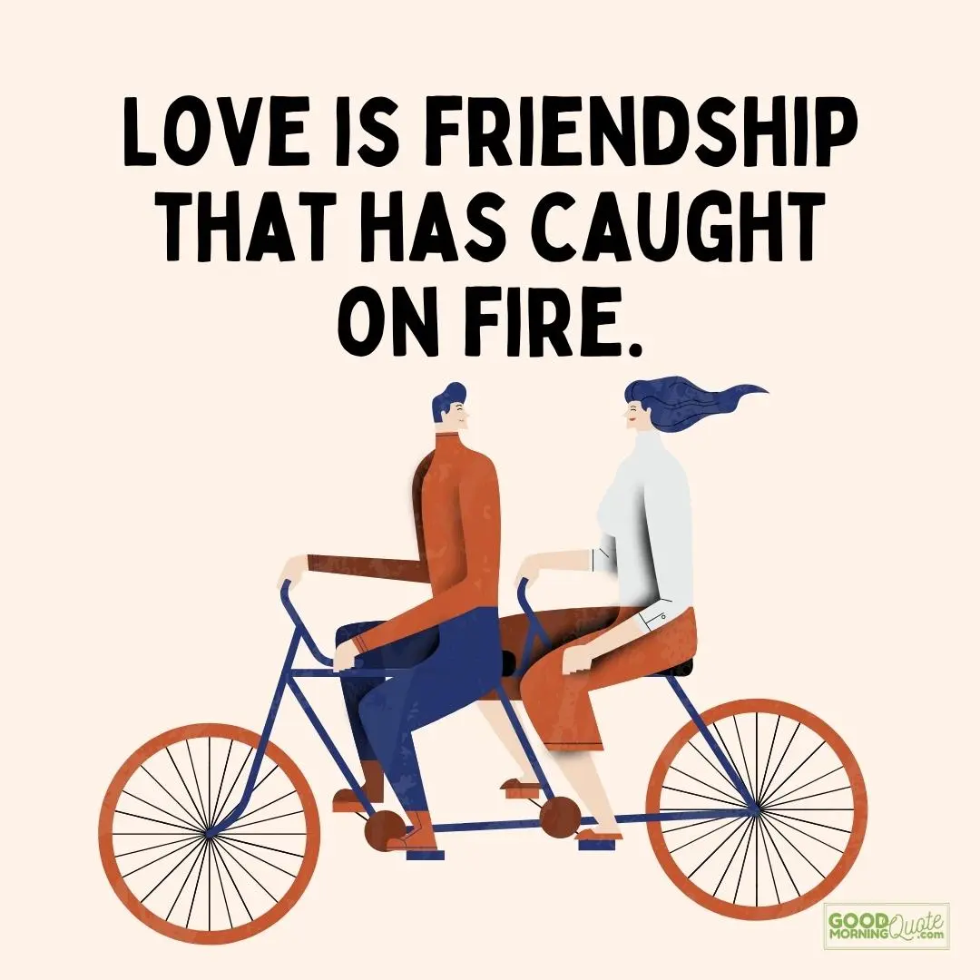 love is friendship cute boyfriend quote with minimal couple graphics