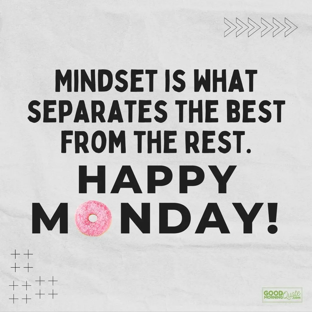 mindset is what separates monday quote