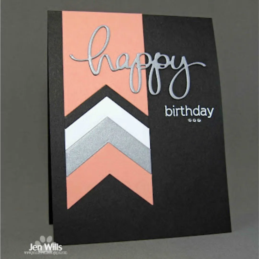 minimal arrows homemade birthday card ideas