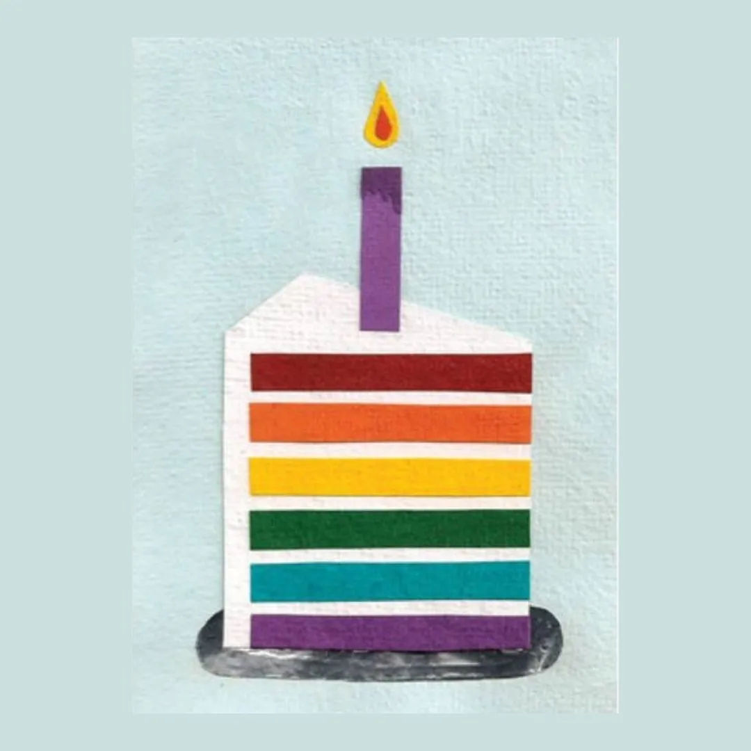 rainbow cake homemade birthday card ideas