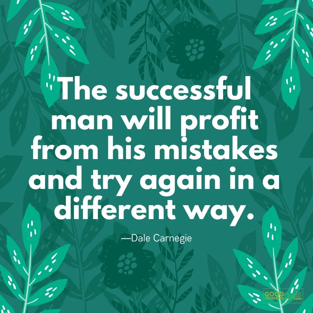 the successful man will profit from his mistakes quote