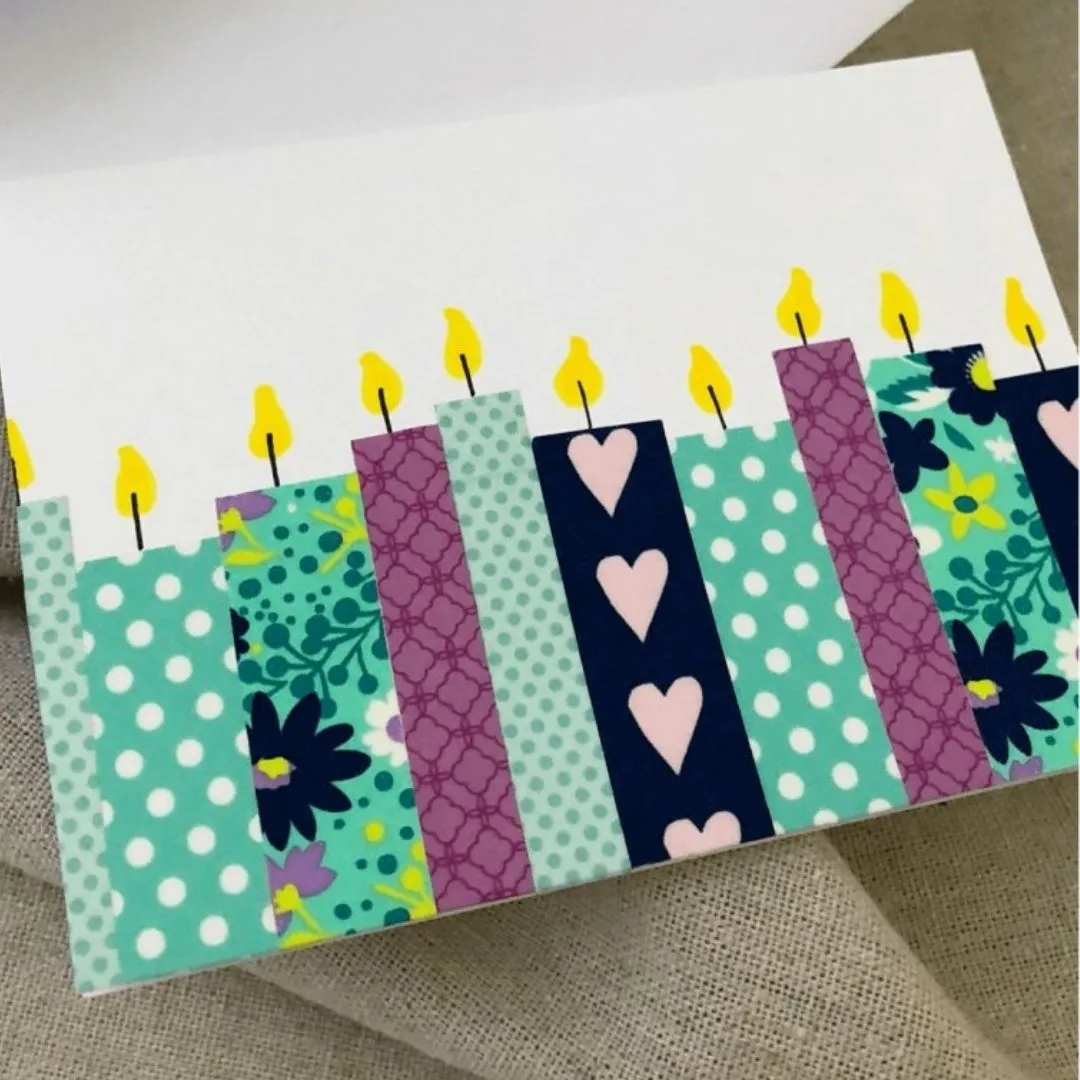 washi tape candle homemade birthday card ideas