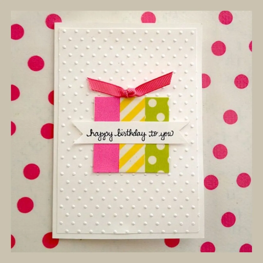 washi tape gift homemade birthday card ideas