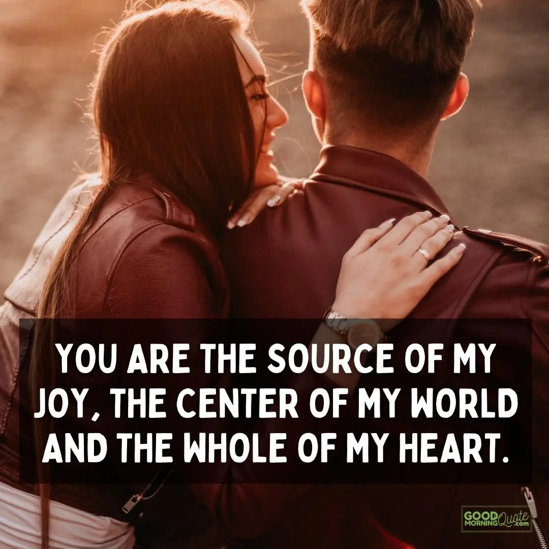 you are the source of my joy relationship quote with couple in the background