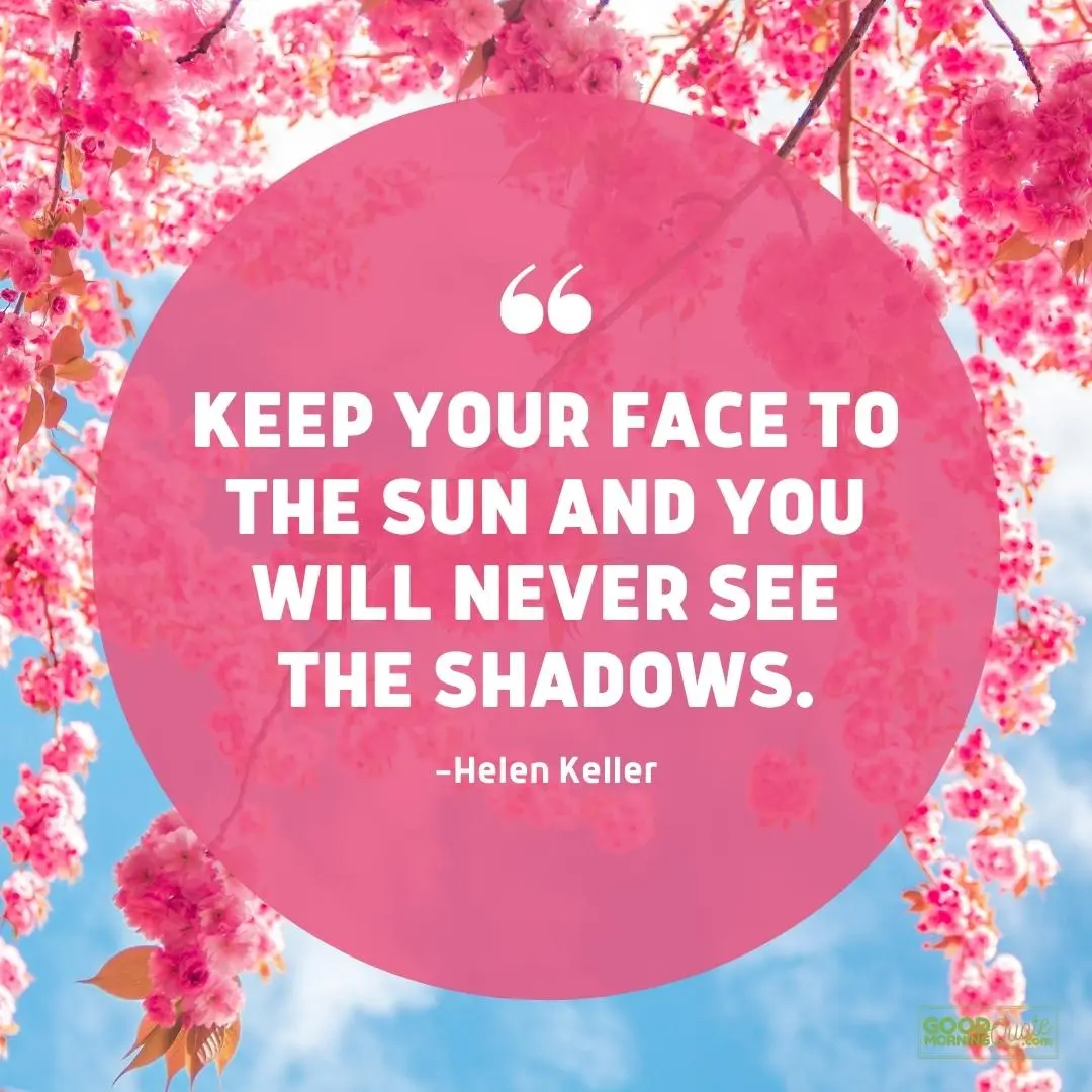 keep your face to the sun spring quote