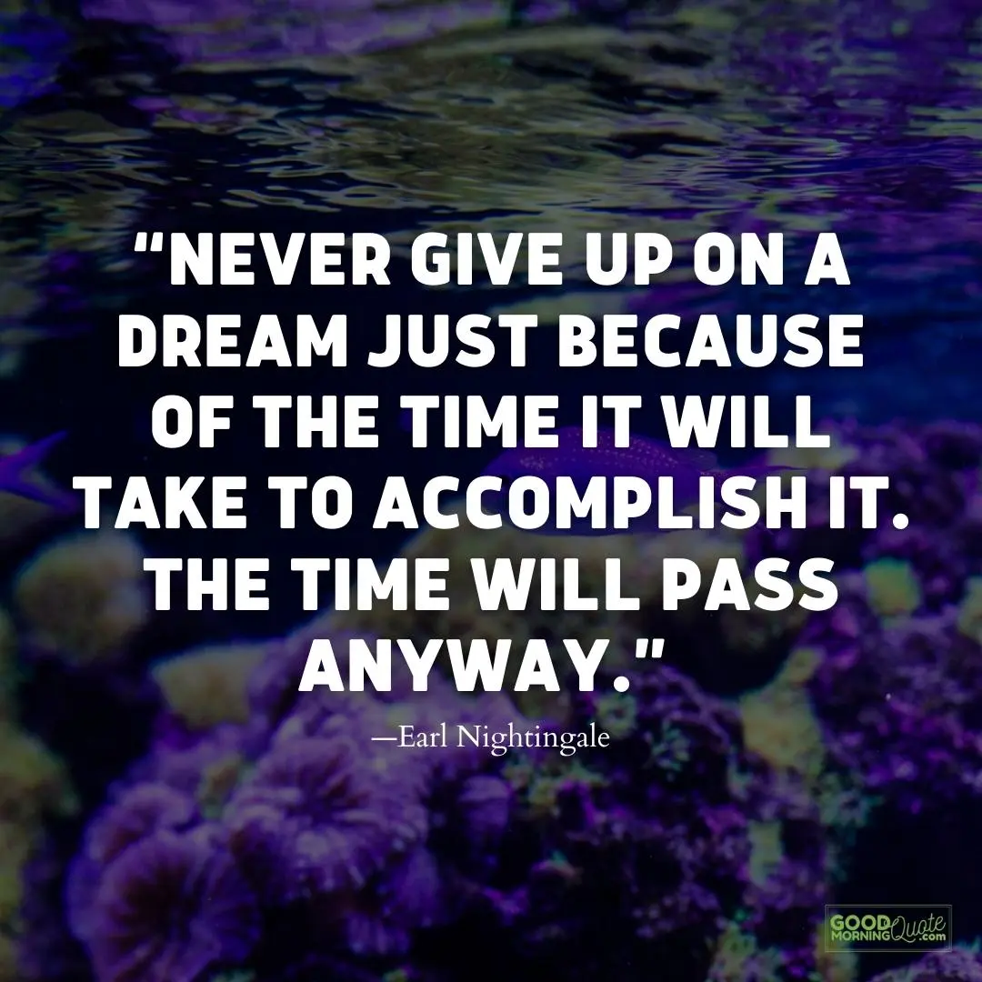 never give up on a dream meaningful life quote
