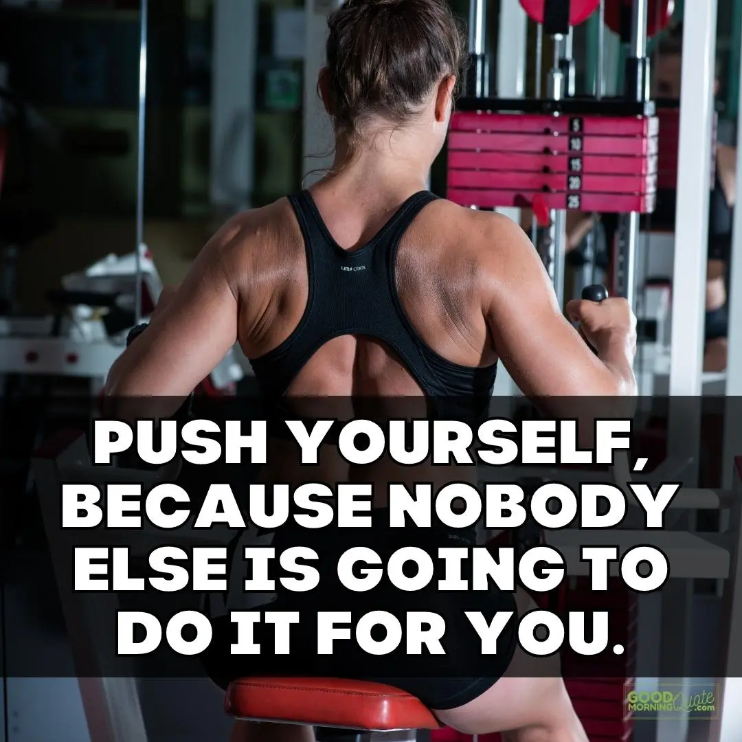 push yourself workout quote