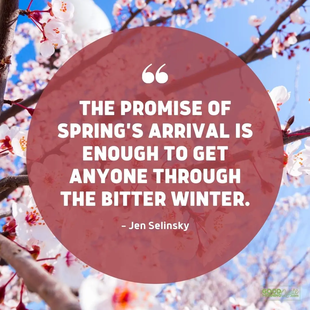the promise of spring's arrival spring quote