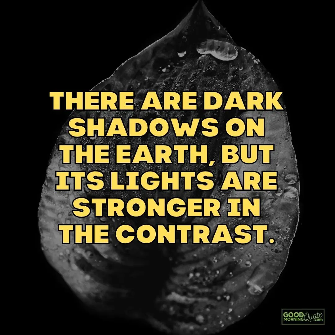 there are dark shadows on the earth strength quote