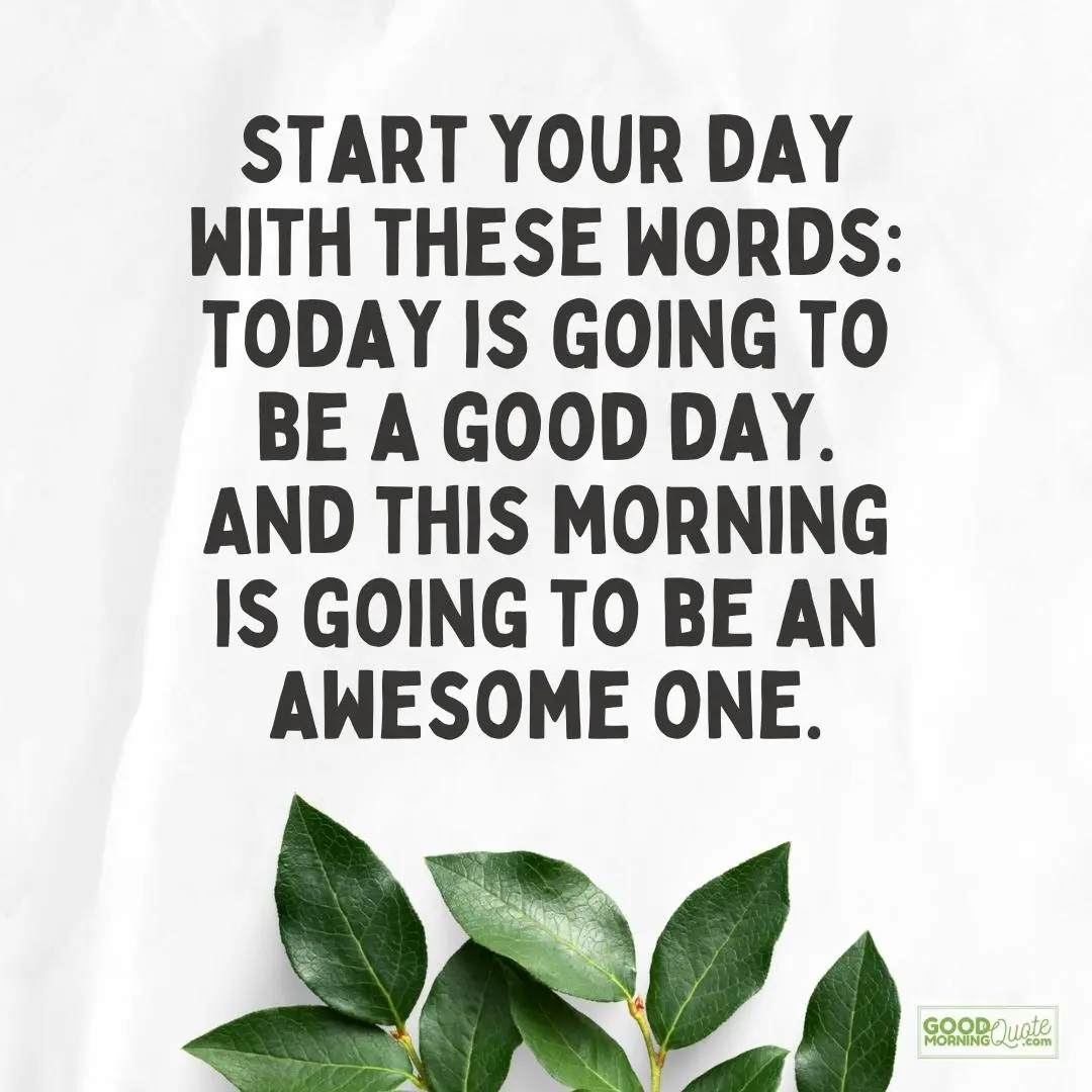 today is going to be a good day happy tuesday quote