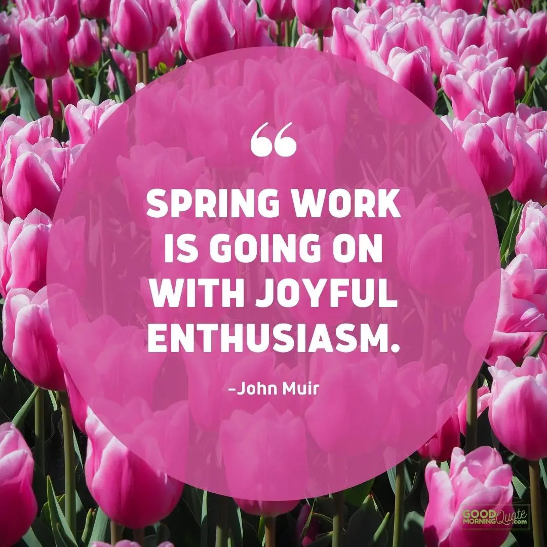 with joyful enthusiasm spring quote