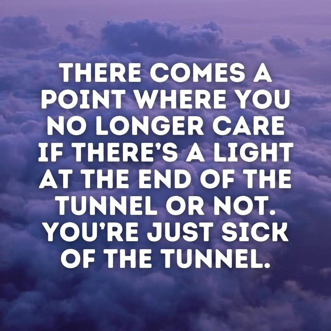 a point where you no longer care depressing quote