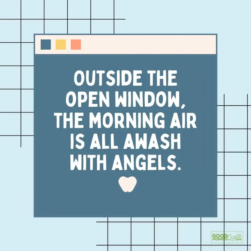 all awash with angels good morning quote