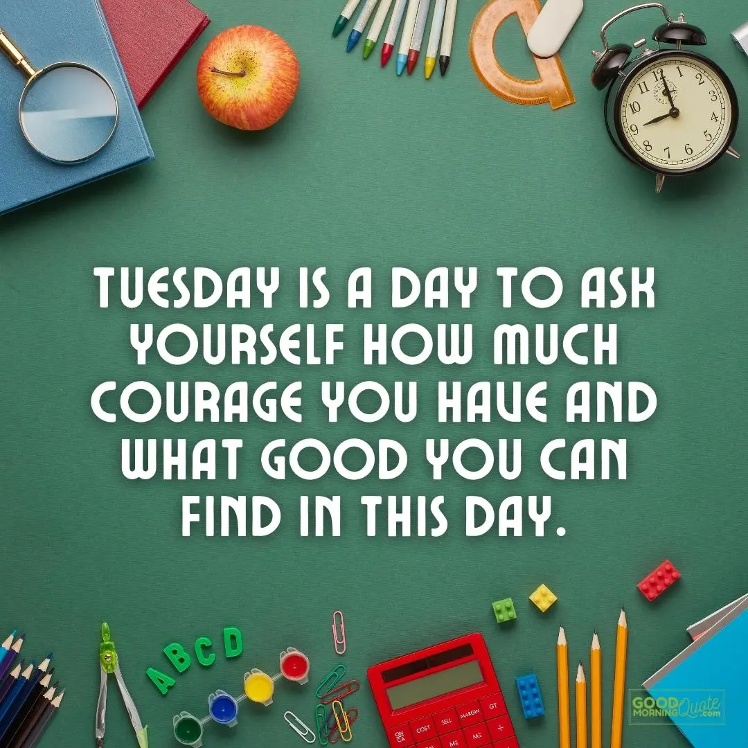 a day to ask yourself happy tuesday quote