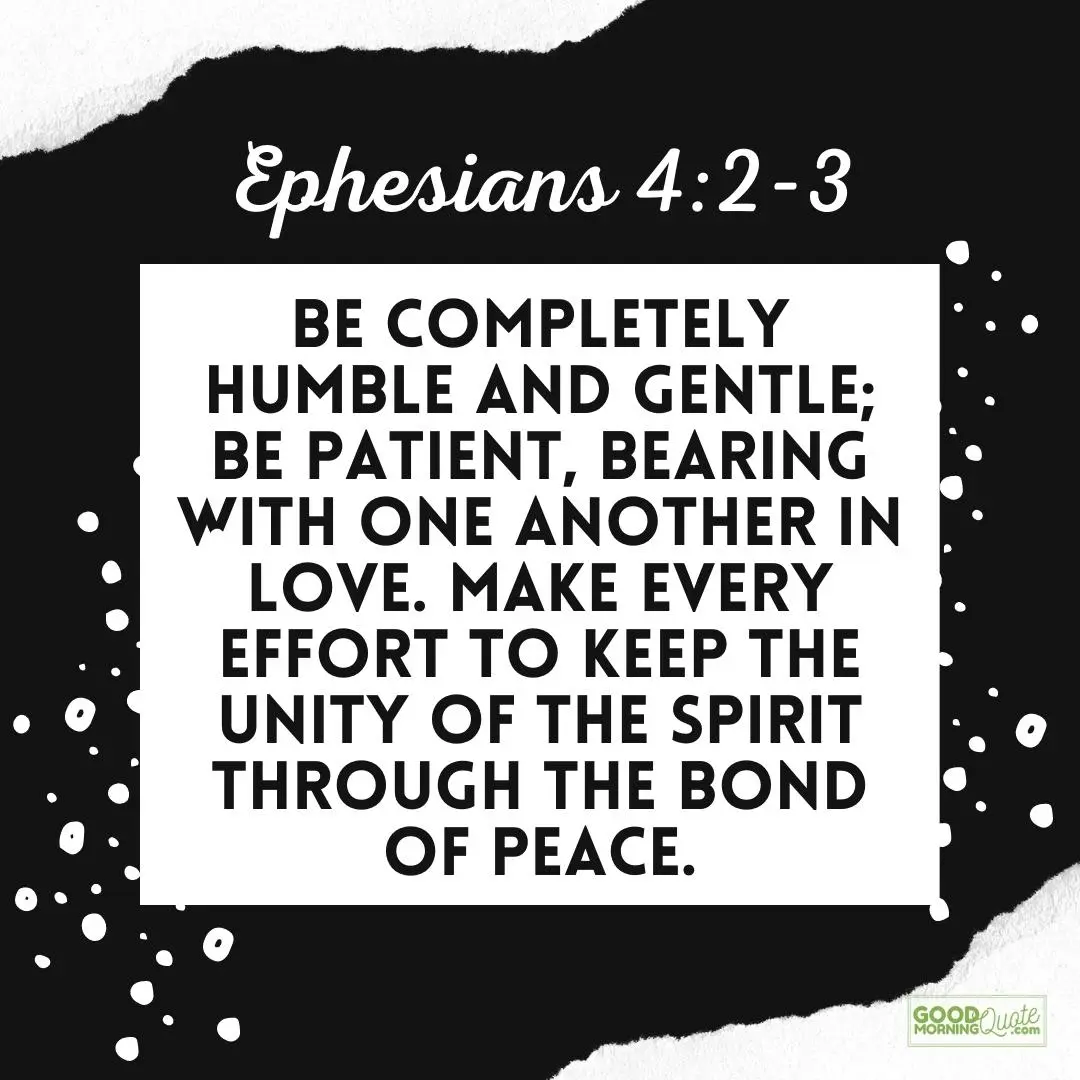 be completely humble and gentle bible verse