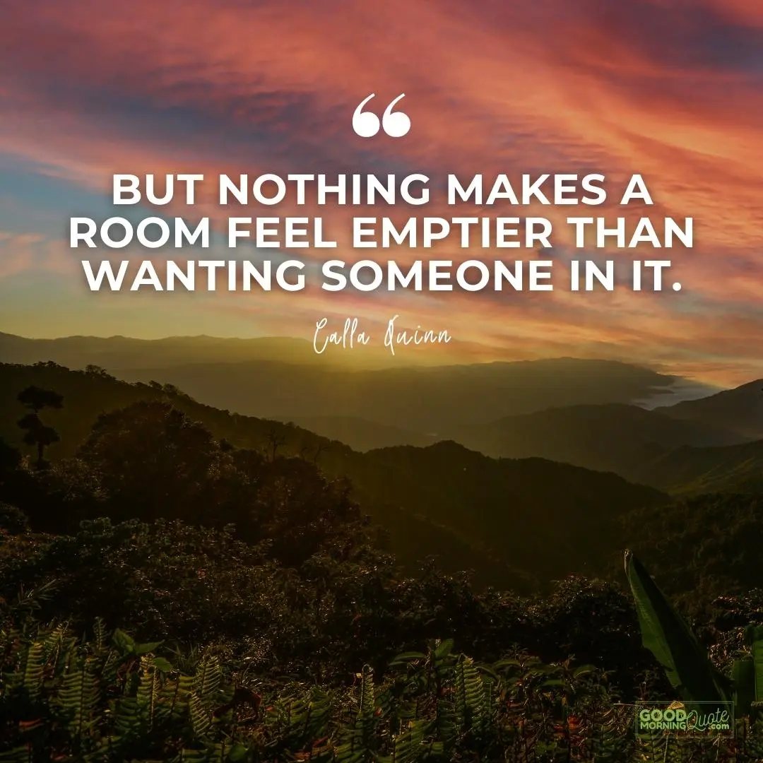 nothing makes a room feel emptier missing someone love quote