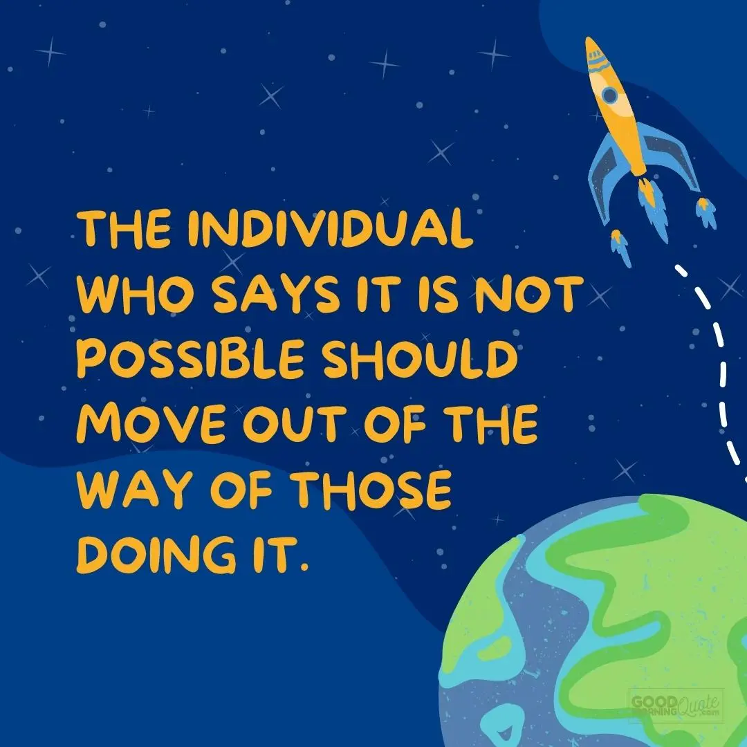 the individual who says it is not possible wednesday quote
