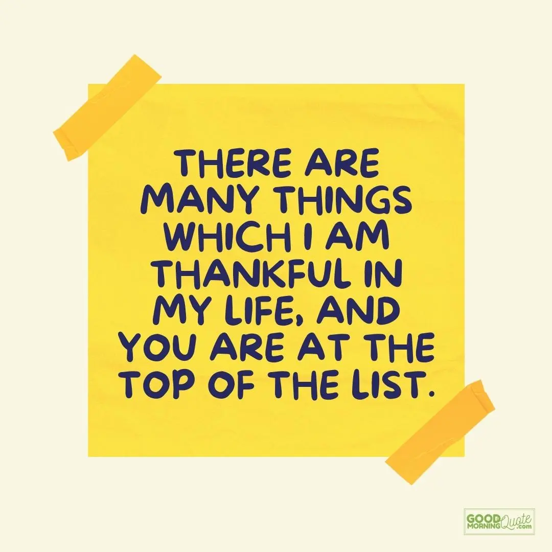 there are many things which I am thankful in my life thank you quote