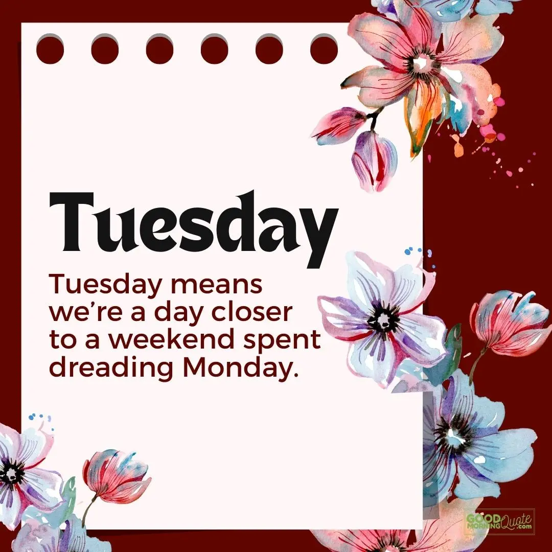 we're a day closer to a weekend happy tuesday quote