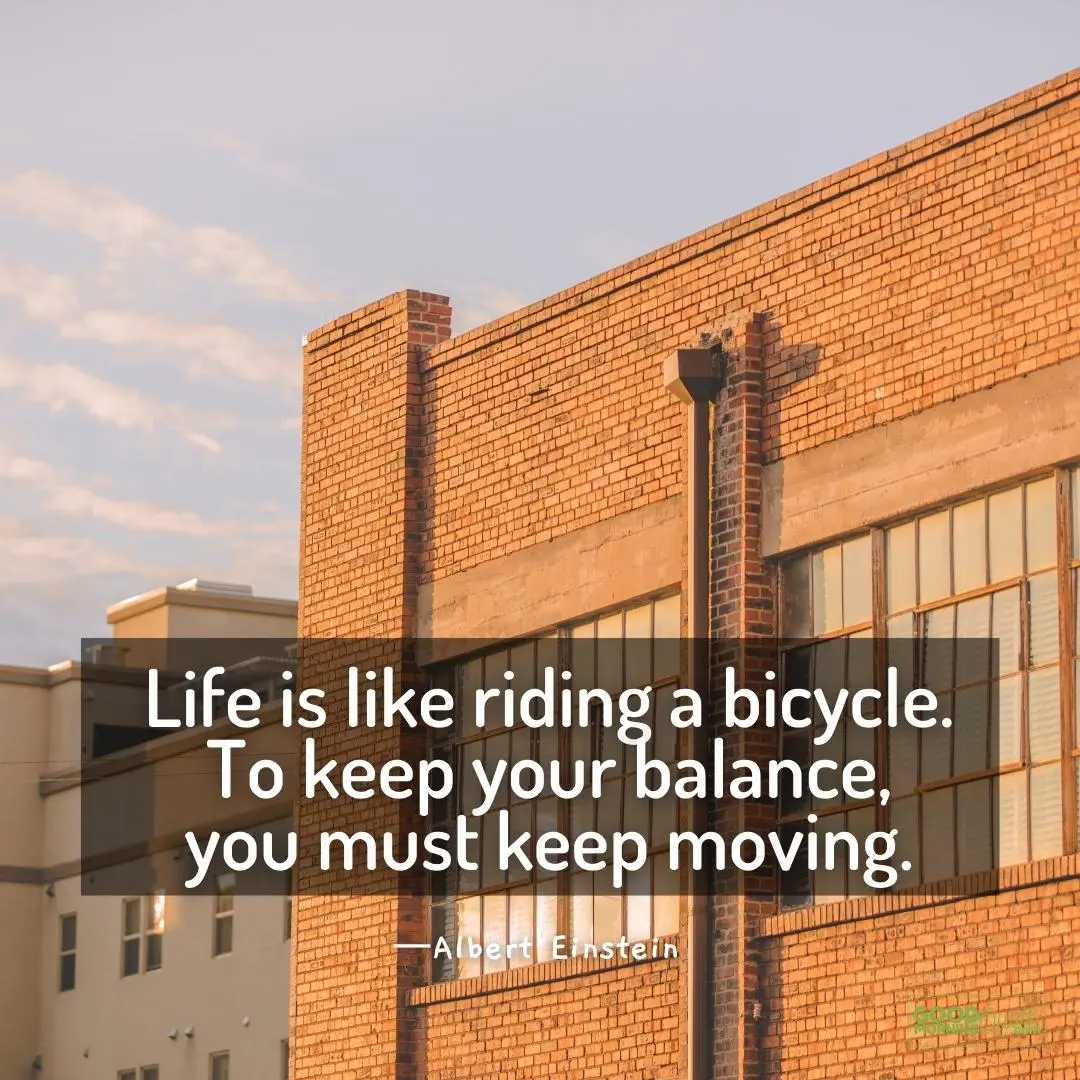life is like riding a bicycle encouraging quote