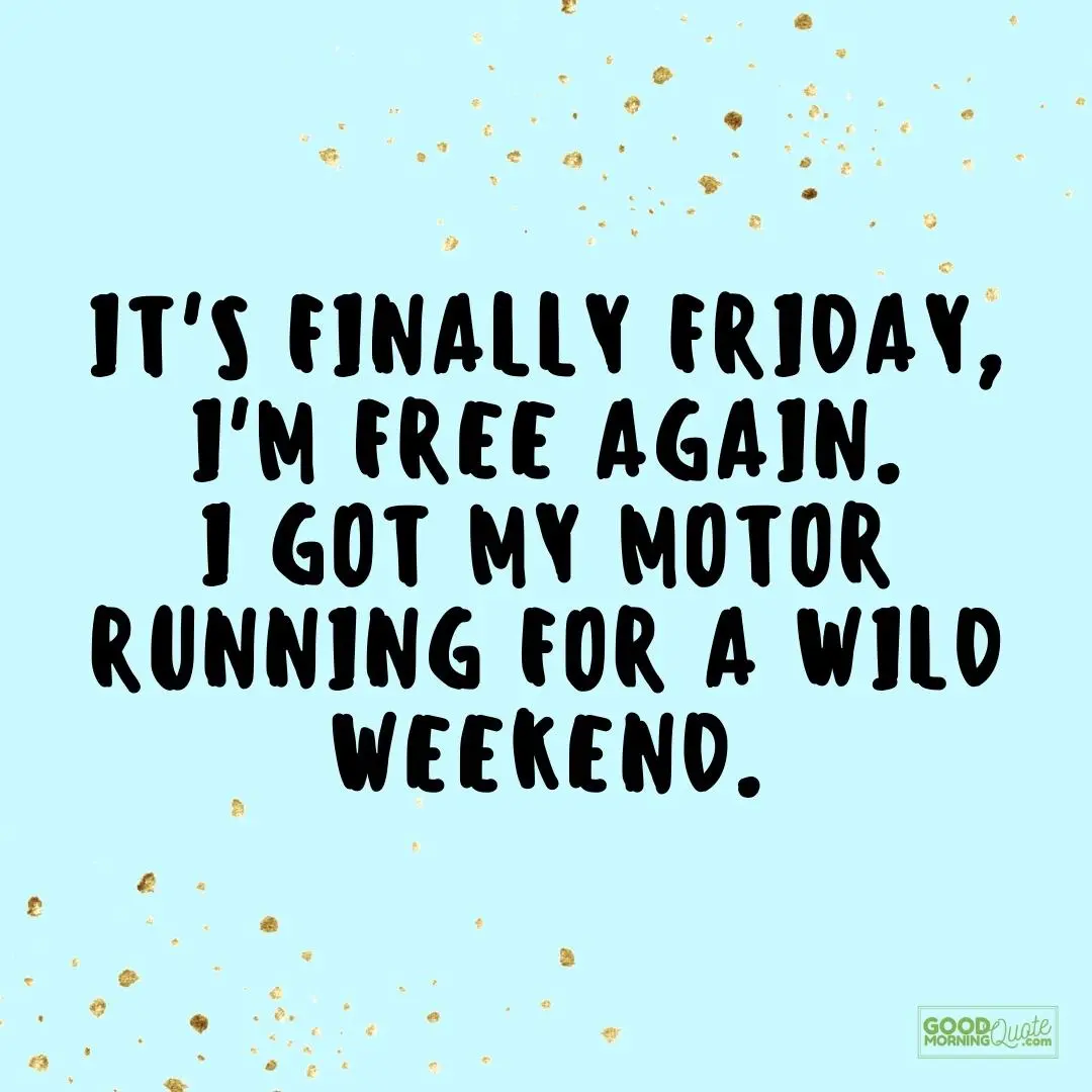 running for a wild weekend friday quote