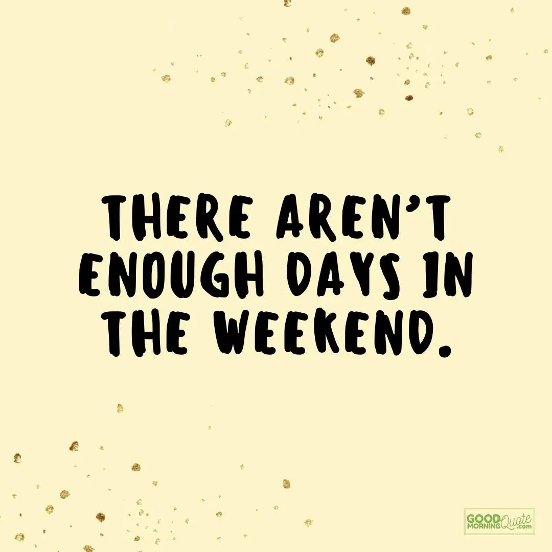 there aren't enough days friday quote